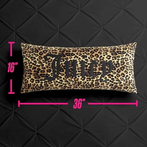 Juicy Couture gothic cheetah throw pillow thumbnail 3