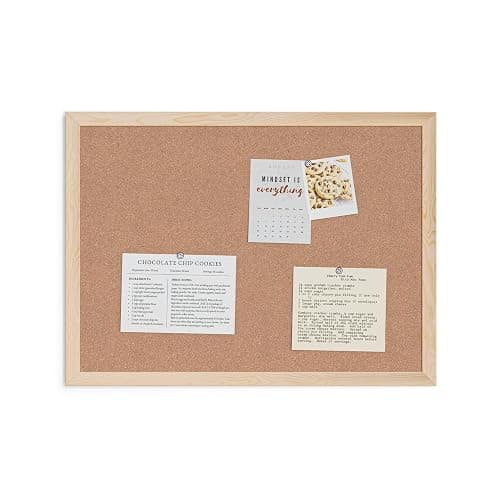 U Brands Cork Bulletin Board, 18" x 24" Inches, Light Birch Wood Frame (265U00-01) thumbnail 6