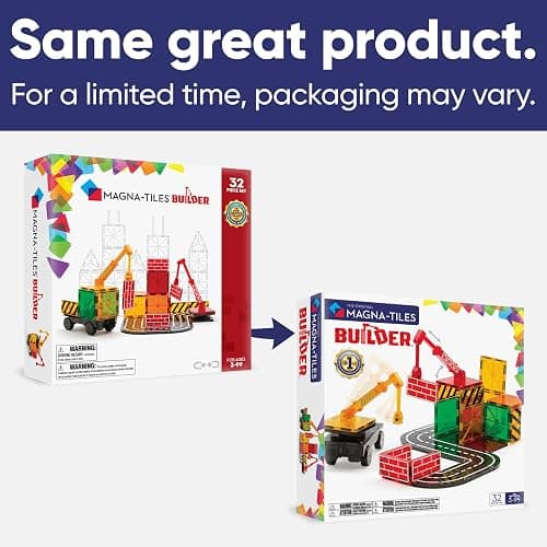 MAGNA-TILES Builder 32-Piece Magnetic Construction Set, The Original Magnetic Building Brand thumbnail 8