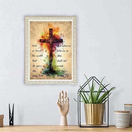 Eiflow Diamond Gem Craft Painting Kits for Adults Religion Cross, 5D Christ Diamond Art Kits DIY Full Round Drill Mosaic Painting(30x40cm/12x16in) thumbnail 2