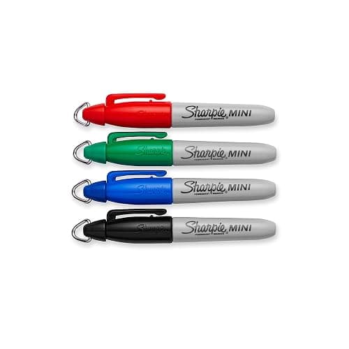 Sharpie Mini Permanent Markers, Fine Point, Assorted Colors, 4 Count thumbnail 3