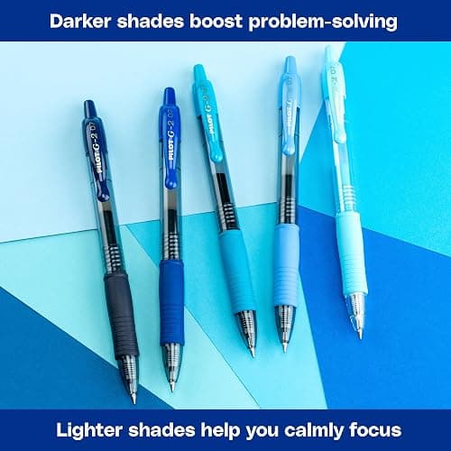 Pilot G2 Premium Gel Roller Pens, G2 Boost Blue Pens Pack, The Colors of Productivity, 8 Pack Pouch, Fine Point 0.7 mm, Assorted thumbnail 5
