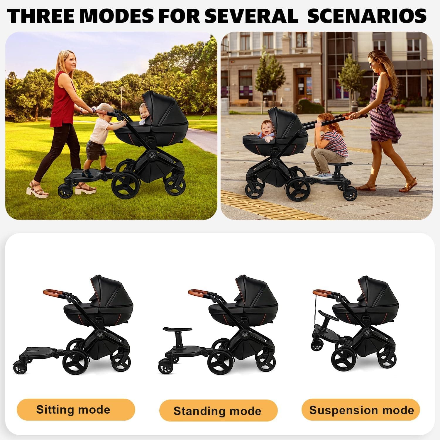 Universal Toddlers Stroller Board Kids Buggy Pushchair Jogger Travel Pram Buggy Board Seat Stand Connector Pram Accessories thumbnail 6