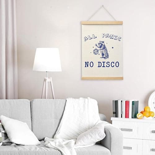 OJMFHEGEE Funny Retro Raccoon Meme Wall Art Poster 12x16 in, All Panic No Disco Weird Trash Panda Racoon Mental Health Wall Decor Artwork Prints for Home Bedroom Living Room Office thumbnail 5