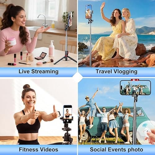 NOLYTH Selfie Monitor Screen iPhone: Magnetic Wireless Phone Back Camera Monitor for Content Creator Photo Video Recording Bluetooth Remote 4.02-inch Display Ideal for Vloggers White thumbnail 9