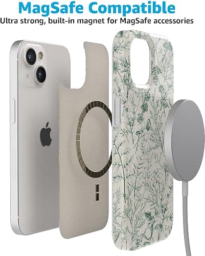 Casely iPhone 15 Plus Case | Sage Garden | Green Floral | Compatible with MagSafe thumbnail 4