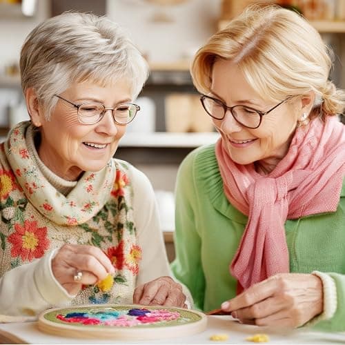 CYANFOUR 5 Pack Beginner Embroidery Kit for Adults, Easy to Learn Floral Embroidery Patterns from Video & Instruction, Needlepoint Kits for Adults Include Embroidery Hoop, Colorful Threads, Tools thumbnail 7