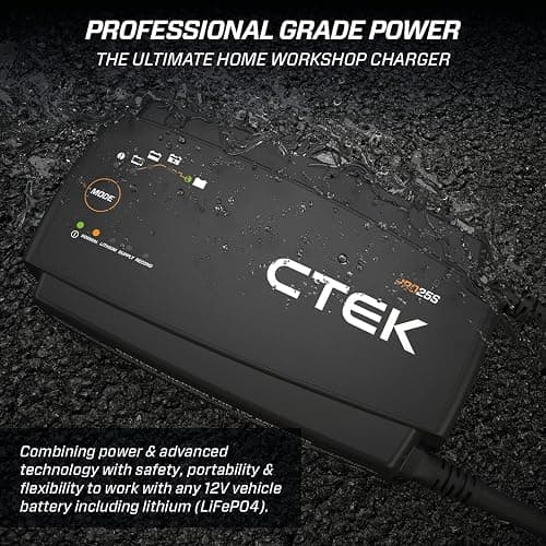 CTEK PRO25S, 25A, Batterieladegerät 12V Und Stromversorgung, Batteriepfleger, Ladegerät LiFePO4, Lithium Ionen Ladegerät Auto Und LKW Mit Rekonditionierungsmodus Und Entsulfatierungsprogramm thumbnail 3