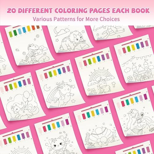 3PCS Paint With Water Books for Kids 20 Page Each,Unicorn Mermaid & Dinosaur Watercolor Paint Book Set for Kid,Toddlers Color Coloring Painting Drawing Set,Mess Free Toys Gifts for Kid Age 3 4 5 6 7 8 thumbnail 5