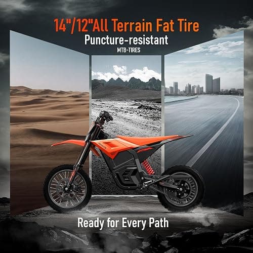 RiderX Electric Dirt Bike for Adults Teens, 3000W Brushless 220Nm Motor - 45° Slope, 38 MPH, 48V/23.5Ah Removable Battery, Dual Hydraulic Brakes & Full Suspension Electric Motorcycle for 13+ thumbnail 8