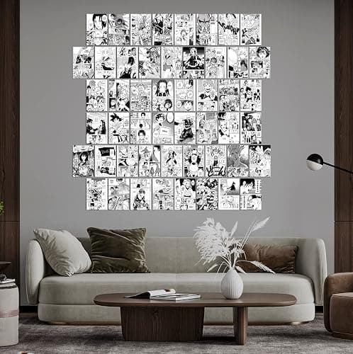 WOONKIT Anime Posters Pack - 50PCS 4X6 INCH MHA Anime Wall Collage Kit for Bedroom Wall, Dorm Decor, Teen Room Aesthetic thumbnail 6