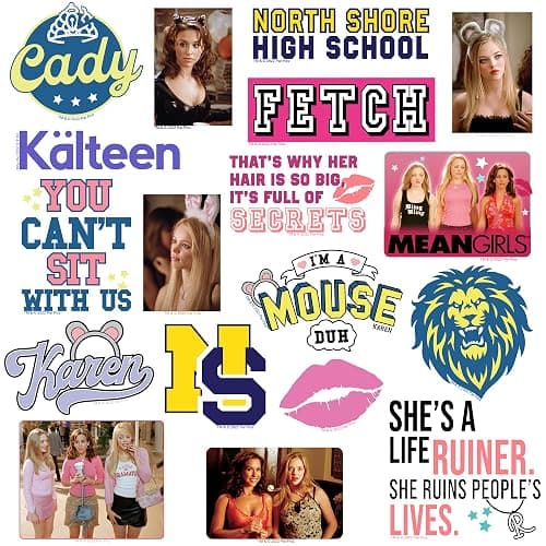 Mean Girls 50ct Vinyl Large Deluxe Stickers Variety Pack – Die Cut Decals for Laptop, Water Bottle, Scrapbooking, Tablet, Indoor/Outdoor thumbnail 4