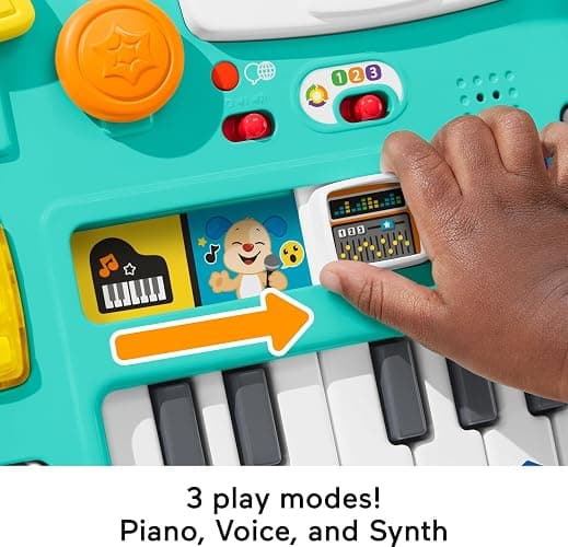 Fisher-Price Baby & Toddler Toy Laugh & Learn DJ Table, Educational Musical Activity Center for Developmental Play Infants Ages 6+ Months thumbnail 4