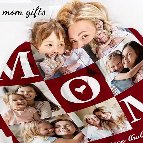 Prints Fun Personalized Mothers Day Birthday Gifts for Mom from Daughter Son, Custom Throw Picture Blanket for Mama, Best Mom Ever, Customized Christmas Valentines Gifts for Wife from Husband thumbnail 3