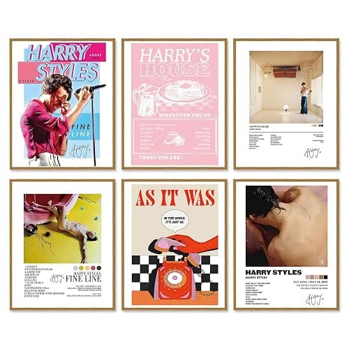 Harry Styles Poster Gifts 8x10 Canvas Prints Unframed Set of 6 Music Posters for Room Aesthetic Wall Decor Taylor Swift Poster Canvas Wall Art - Image 1