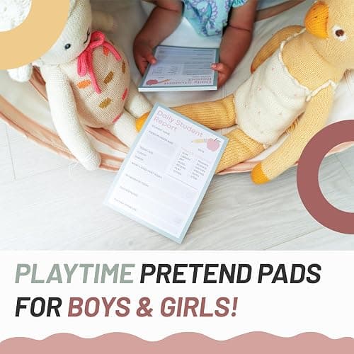 Pretend Play Notepads - 6-Pack Kids Play Pads - 50 Pages Each of Ice Cream Shop, Doctor, Zoo Keeper, Grocery List, Restaurant & Student Reports for Imaginative Role Play thumbnail 9
