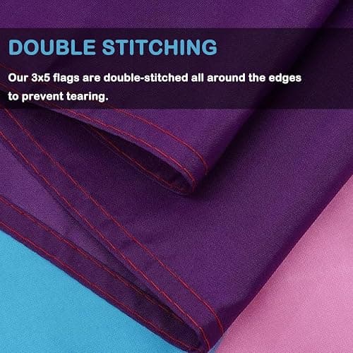 Transgender Pride Flag 3x5 FT, Trans Flag LGBTQ Trans Banner for Pride Month Parade, Outdoor UV Fade Resistant Polyester with Brass Grommets thumbnail 5
