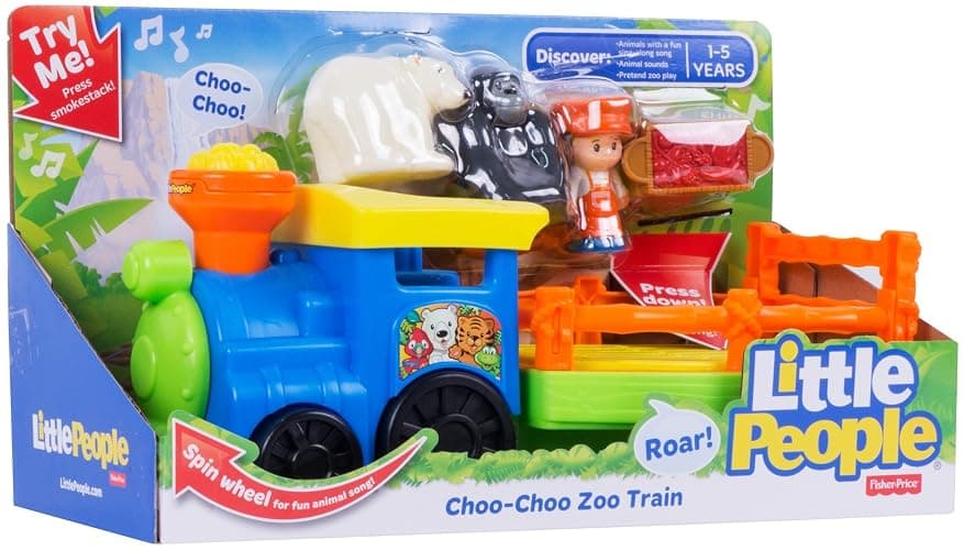 Fisher-Price Little People Toddler Toy Train Choo-Choo Zoo with Music Sounds and 3 Figures for Pretend Play Ages 1+ Years thumbnail 15