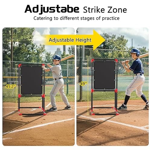 Baseball Strike Zone Target for Plastic Balls Compatible with Wiffle Ball and Blitzball Pitching Training Strike Zone Target Set Up and Assemble Easily thumbnail 3
