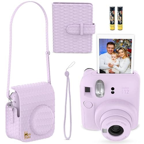 Fujifilm Instax Mini 12 Instant Camera Lilac Purple + Minimate Custom Designed Case + Fuji Instax Film 10 Sheets & Photo Album thumbnail 2
