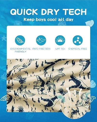 SURF CUZ Boys Swim Trunks Toddler Swim Shorts UPF 50+ Bathing Suit for Boy Swimsuit Quick Dry Mesh Beach Boardshorts Swimwear thumbnail 6
