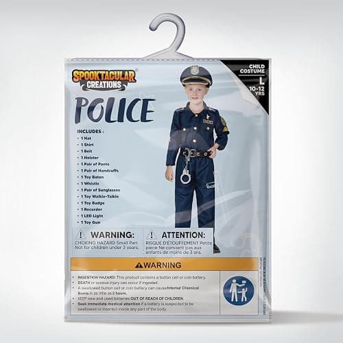 JOYIN Toy Halloween Toddler Police Costume, Police Officer Costume for Boys, Kids Cop Outfit for Halloween Pretend Roleplay thumbnail 6