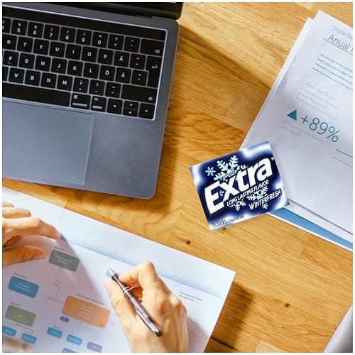 EXTRA Winterfresh Sugar Free Chewing Gum Bulk Pack, Individually Wrapped Mint Gum for Fresh Breath, 15-Stick Packs, Pack of 10, Cool Mint Flavor for School, Work & Travel thumbnail 7