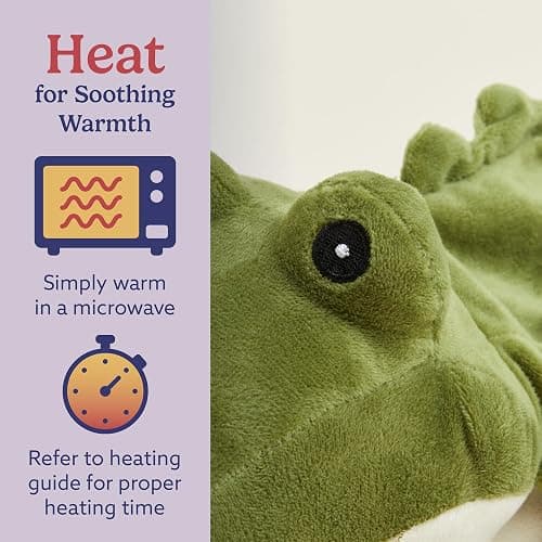 warmies Microwavable & Weighted Stuffed Animals, Alligator - Heated Stuffed Animal Plushie for Warmth & Comfort - Cute Soft Plush Toys for Boys, Girls, Babies & Toddlers thumbnail 4