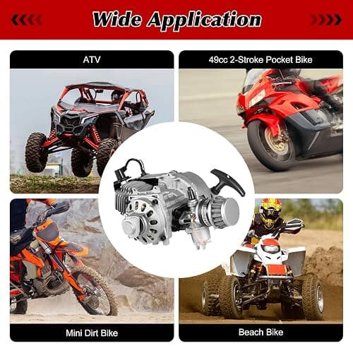 49CC 2-Stroke Bicycle Engine Kit - 1.9KW/3HP Motor with 0.32gal Tank for DIY Bike Conversion (Max 48km/h, Fits Beach Cruisers & Mountain Bikes) thumbnail 7