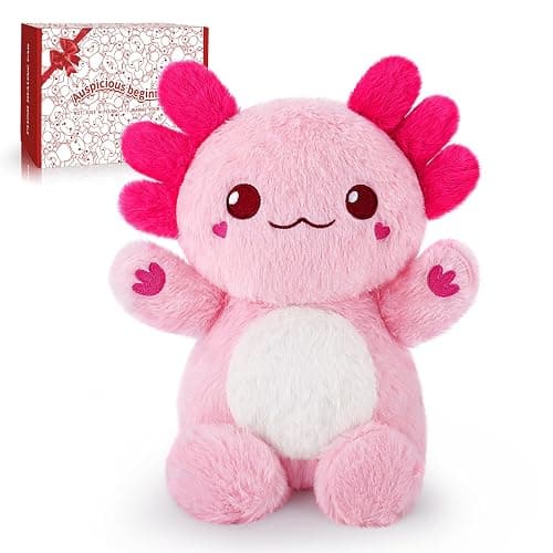 Pink Axolotl Microwavable Heating Pad-1.2lb Heating Pads for Cramps &Period Pain Relief for Women Kids,Soft Pillow Plush Toy,Heatable Stuffed Animals, Bedtime Gift for Women Kids with Lavender Scented - Image 1