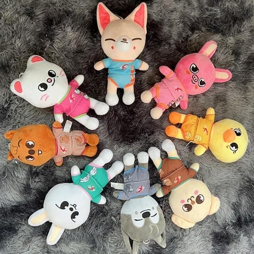 RHEETADA 8 PCS Skzoo Plushies Set 9.8 Inches 2024 New Stray Kids Cute Stuffed Animals Toy Stray Kids for Boys and Girls(R) - R thumbnail 4