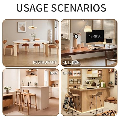 Canxkun Gold Boucle Bar Stools Set of 3, 26" Modern Counter Stools with Backs, White Upholstered Barstools for Kitchen Island, Pub, Cafe thumbnail 7