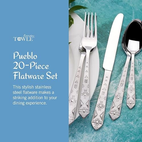 Towle Everyday Pueblo 20-Piece Stainless Steel Flatware Set, Service for 4 thumbnail 4