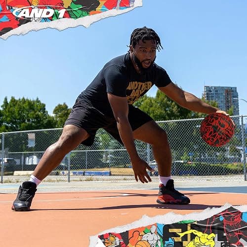AND1 Fantom Graffiti Rubber Basketball - Streetball for Indoor and Outdoor Use, Deep Channel Construction and Durability thumbnail 4