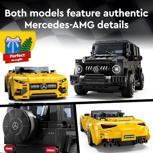 LEGO Speed Champions Mercedes-AMG G 63 & Mercedes-AMG SL 63 Car Toys, Vehicle Playset for Kids, 2 Building Sets with 2 Driver Minifigures, Gift for 10 Plus Year Old Boys and Girls 76924 thumbnail 5