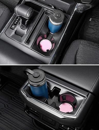 JOYTUTUS Cup Holder Coasters for Car, 2 Pack Universal Anti-Slip Car Coasters with Crystal Rhinestone, 2.75 inch/6.98 cm PVC Cup Holder Insert Coaster, Pink Car Accessories (Pink with Diamond) - Pink - 1Pack thumbnail 6