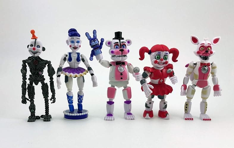 Toysvill Inspired by FNAF Sister Location Action Figures Toys (Set of 5 pcs), More Than 5 inches [Funtime Freddy Bear, Circus Baby, Ennard, Ballora, Funtime Foxy], Fun Action Simulator thumbnail 3