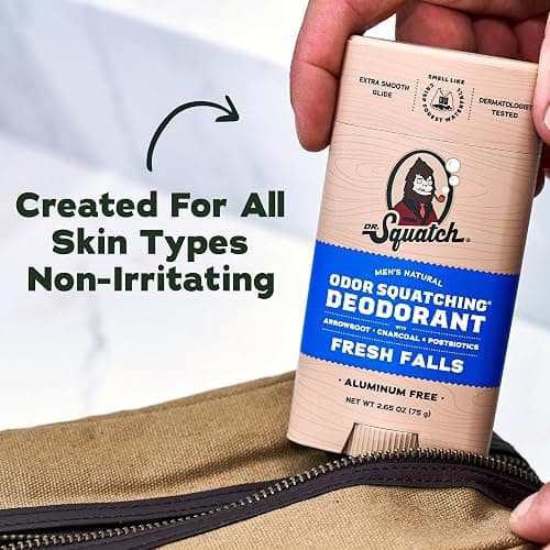 Dr. Squatch Natural Deodorant for Men – Fresh Falls – Odor-Squatching Men's Deodorant Aluminum Free (2.65 oz) thumbnail 5