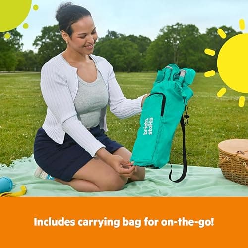 Bright Starts Pop 'N Sit Portable Booster, Indoor/Outdoor Use, Floor Seat with Feeding Tray, Teal, 6 Mos - 3 Yrs thumbnail 7