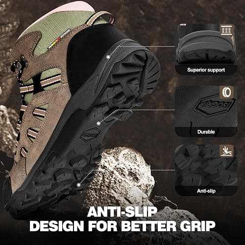 @ R CORD Womens Hiking Boots Waterproof Lightweight Hiking Boots Women Ankle Support Hiking Shoes Backpacking Boots Breathable Non-slip Hiking Boot for Outdoors thumbnail 5
