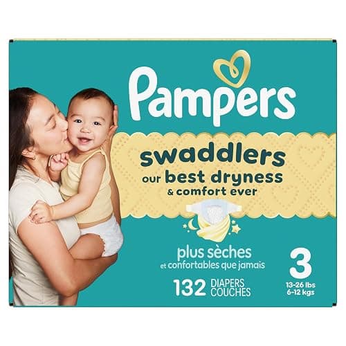 Pampers Swaddlers Diapers, Size 3, Absorbent, Keeps Baby Dry and Comfortable, Skin Safe Disposable Baby Diaper, 1 Pack (Count of 132) thumbnail 31