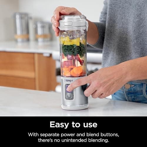 Ninja BC151WH Blast Portable Blender, Cordless, 18oz. Vessel, Personal Blender-for Shakes & Smoothies, BPA Free, Leakproof-Lid & Sip Spout, USB-C Rechargeable, Dishwasher Safe Parts, White thumbnail 5