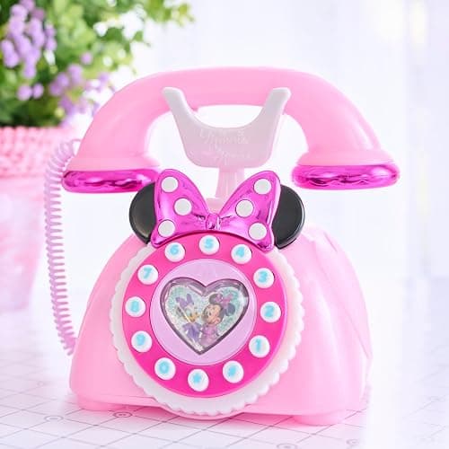 Disney Junior Minnie Mouse Ring Me Rotary Style Phone with Lights and Sounds, Pink, Kids Toys for Ages 3 Up by Just Play thumbnail 7
