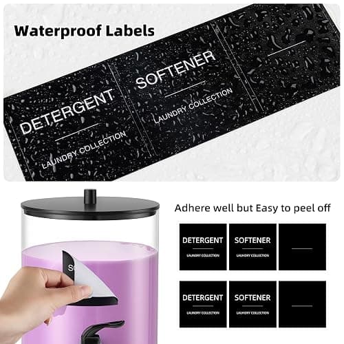 Glass Laundry Detergent Dispenser | 128 oz | Black thumbnail 5