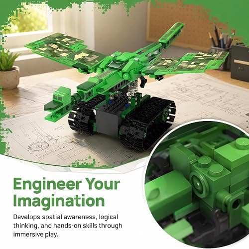 RC Robot Building Kit, 5in1 STEM Coding Robot Toy with APP & Remote Control | Transforming Multi-Model Design, Rechargeable Motorized Movement, Creative Engineering Assembly, Hands-On STEM Learning thumbnail 5