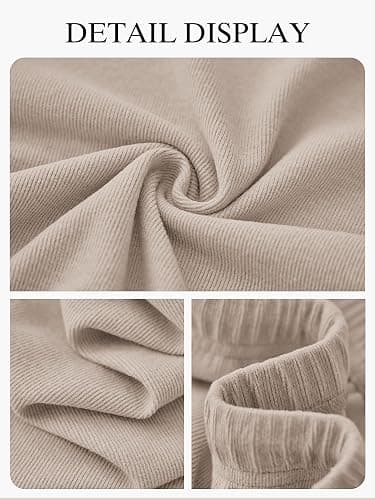 PRETTYGARDEN Two Piece Sets for Women Fall Sweatsuit Long Sleeve Knit Mock Neck Tops Wide Leg Pants Lounge Set Travel Outfits thumbnail 6