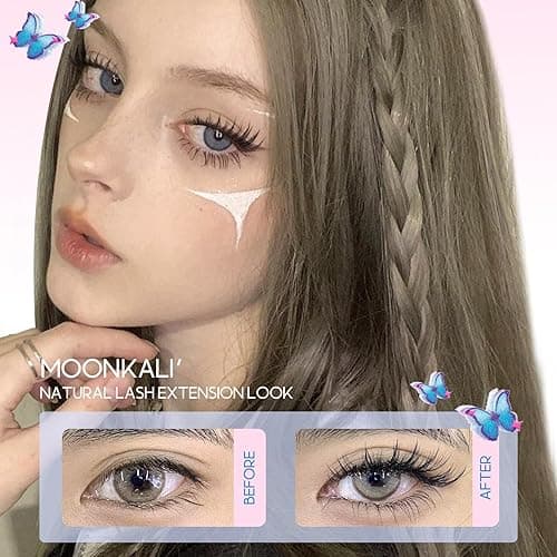 MOONKALI Natural Lash Clusters Wispy Fairy Eyelash Extensions 10-16MM CC Curly Manga Eyelash Clusters 120Pcs Individual Versatile DIY Lash Extension, Black thumbnail 4