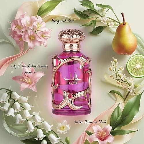 Lattafa Habik – Floral, Fruity, Fresh, Musky – Eau de Parfum Spray Long-Lasting Fragrance for Women, 3.4 Ounce / 100 ml thumbnail 7