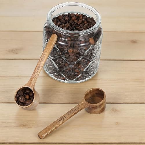4 Pack Coffee Acacia Wooden Scoop Wooden Measuring Scoops for Canisters Jars 15ml 1 Tablespoon Small Coffee Scoop Acacia Woodens Measuring Spoons Home Kitchen Accessories for Beans Sugar Tea Bath Salt thumbnail 5