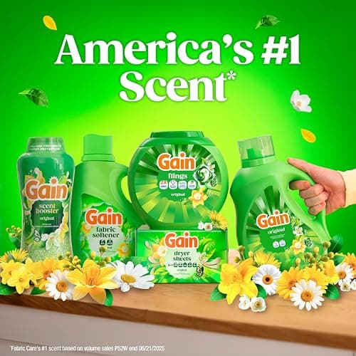 Gain Liquid Laundry Detergent, Freshness, Odor Defense, High Efficiency Washing Machine Liquid Laundry Soap, Original Scent, 132 fl oz, 100 Loads (Packaging May Vary) thumbnail 8